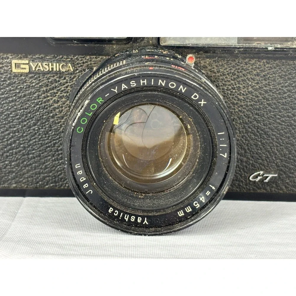 Yashica Electro 35 GT 35mm Film Camera Color-Yashinon DX 45mm f/1.7 Lens UNTEST